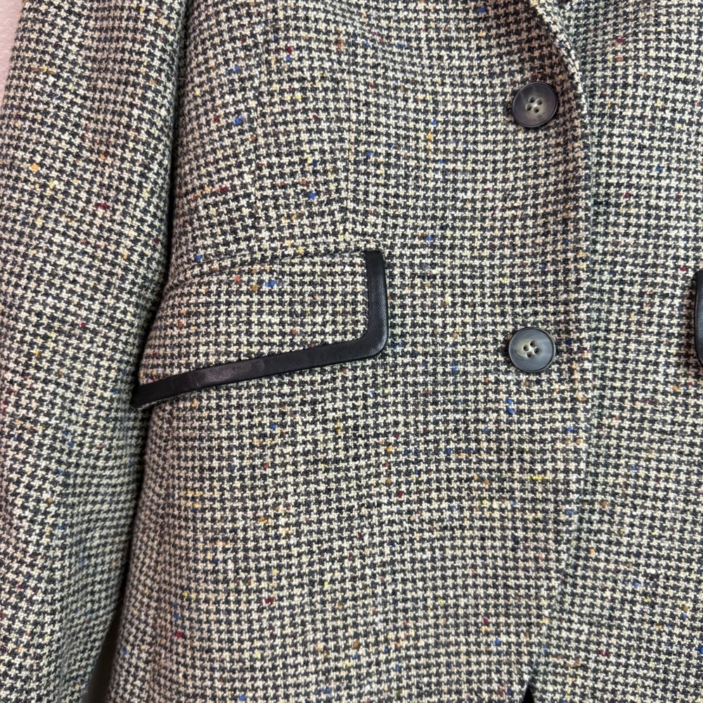 Theory Women's Multi-Colored Tweed Virgin Wool Blazer Sz 4 - Picture 4 of 10